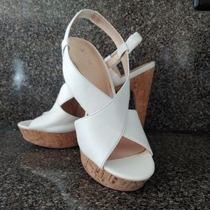 Nine West Heel White & cork